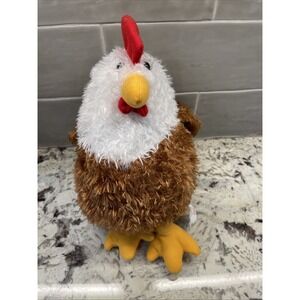 HugFun Chicken Rooster Plush‎ 12" Stuffed Animal Toy Realistic Farm Animal Bird